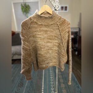 Altar’s State Large Cozy Brown Knit Sweater Soft